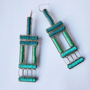 Alchemilla Jewelry Emerald Tone Beaded Statement Earrings